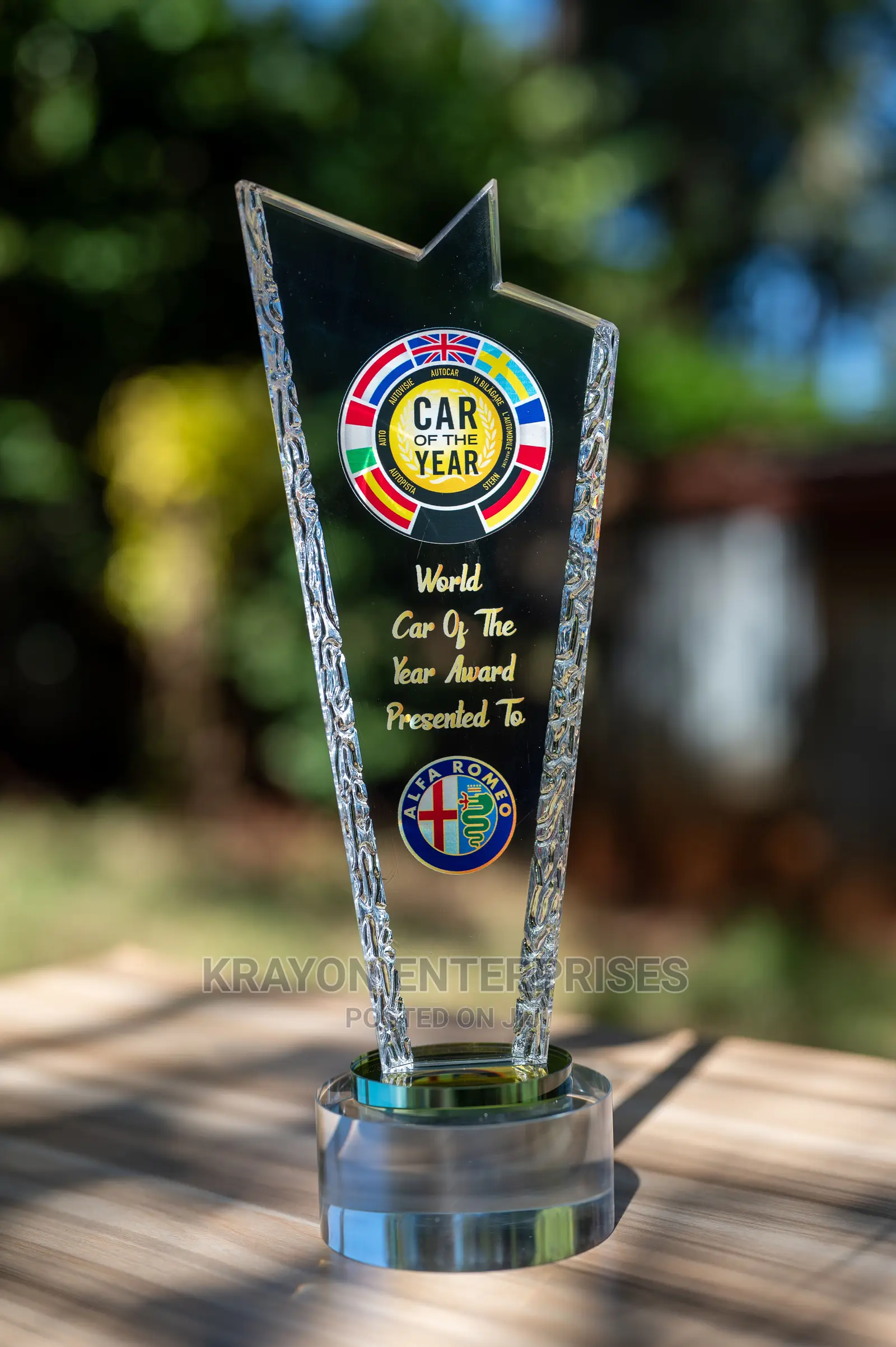 Glass Trophies Available
