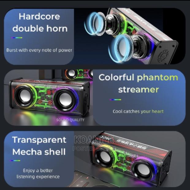 Koanile 10W Transparent RGB Bluetooth Speaker - thumbnail 3