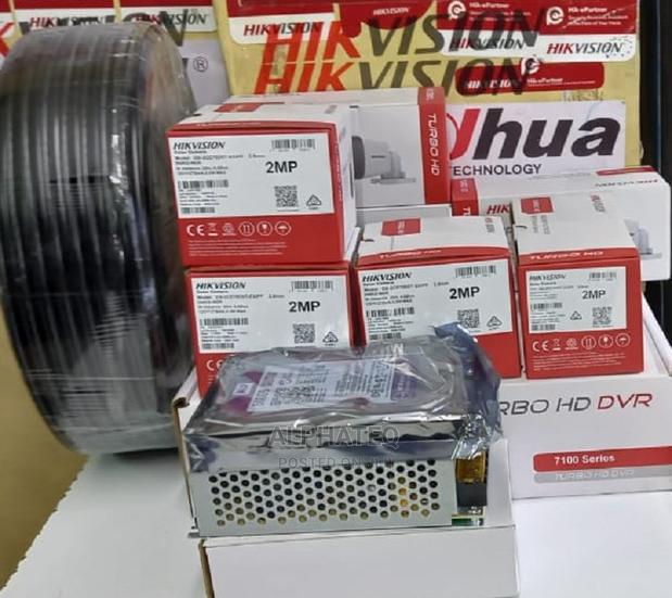 Hikvision 4 CCTV Set Camera CCTV Installation Kit:.