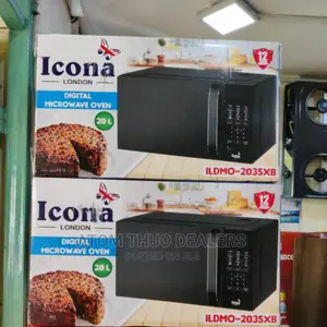 Black Digital Microwave Icona 