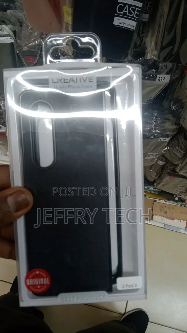Carbon Fibre Galaxy Z Fold 3 Protective Case - Black