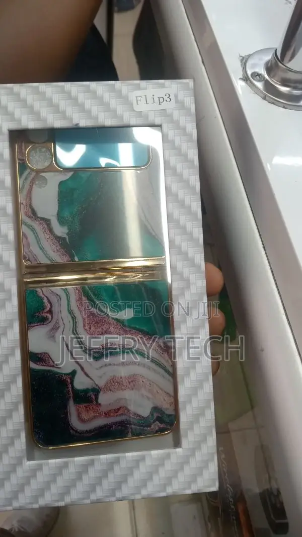 Green Marble PU Case for Samsung Galaxy Z Flip3 5G