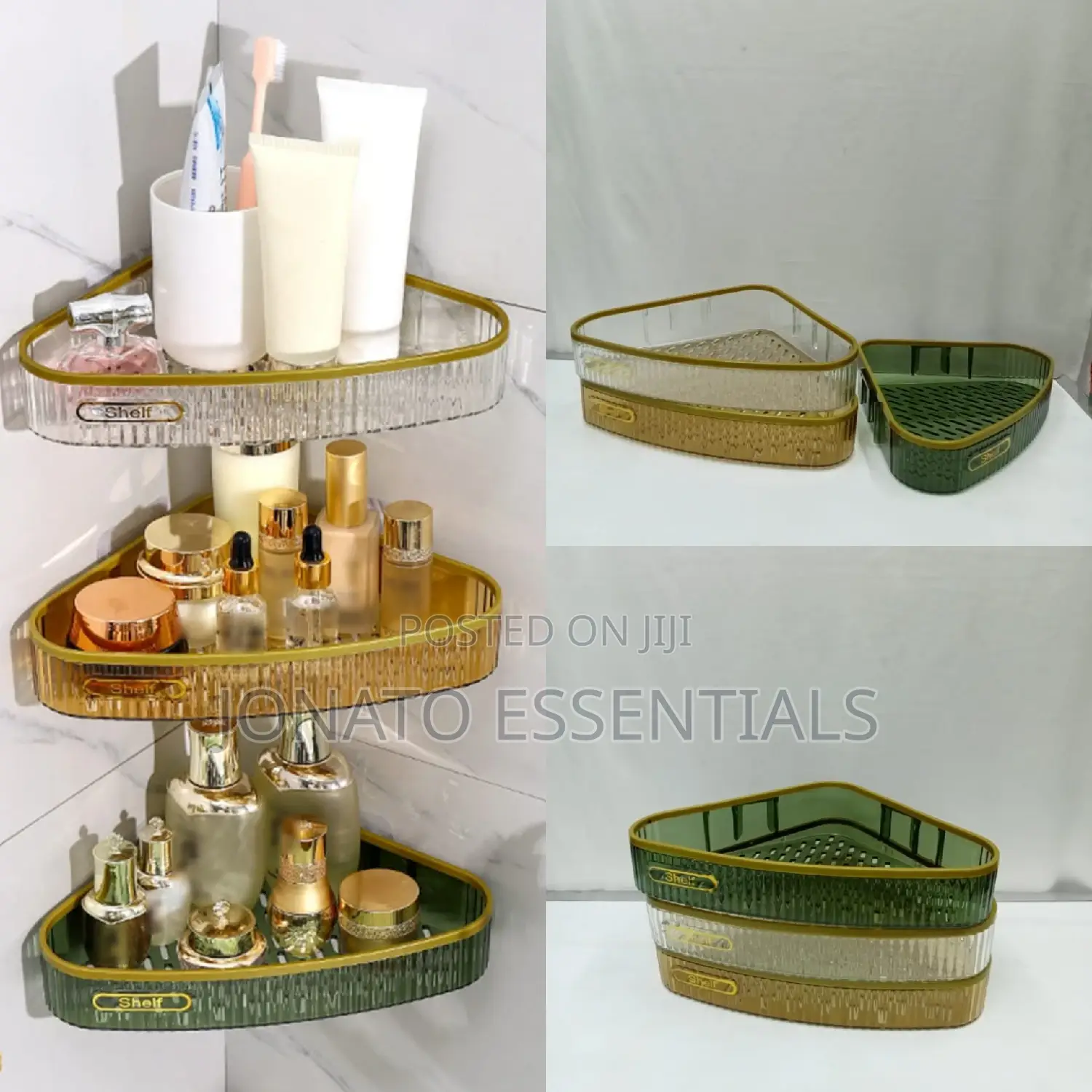 Wall Mounted Corner Bathroom Shelf Organizer