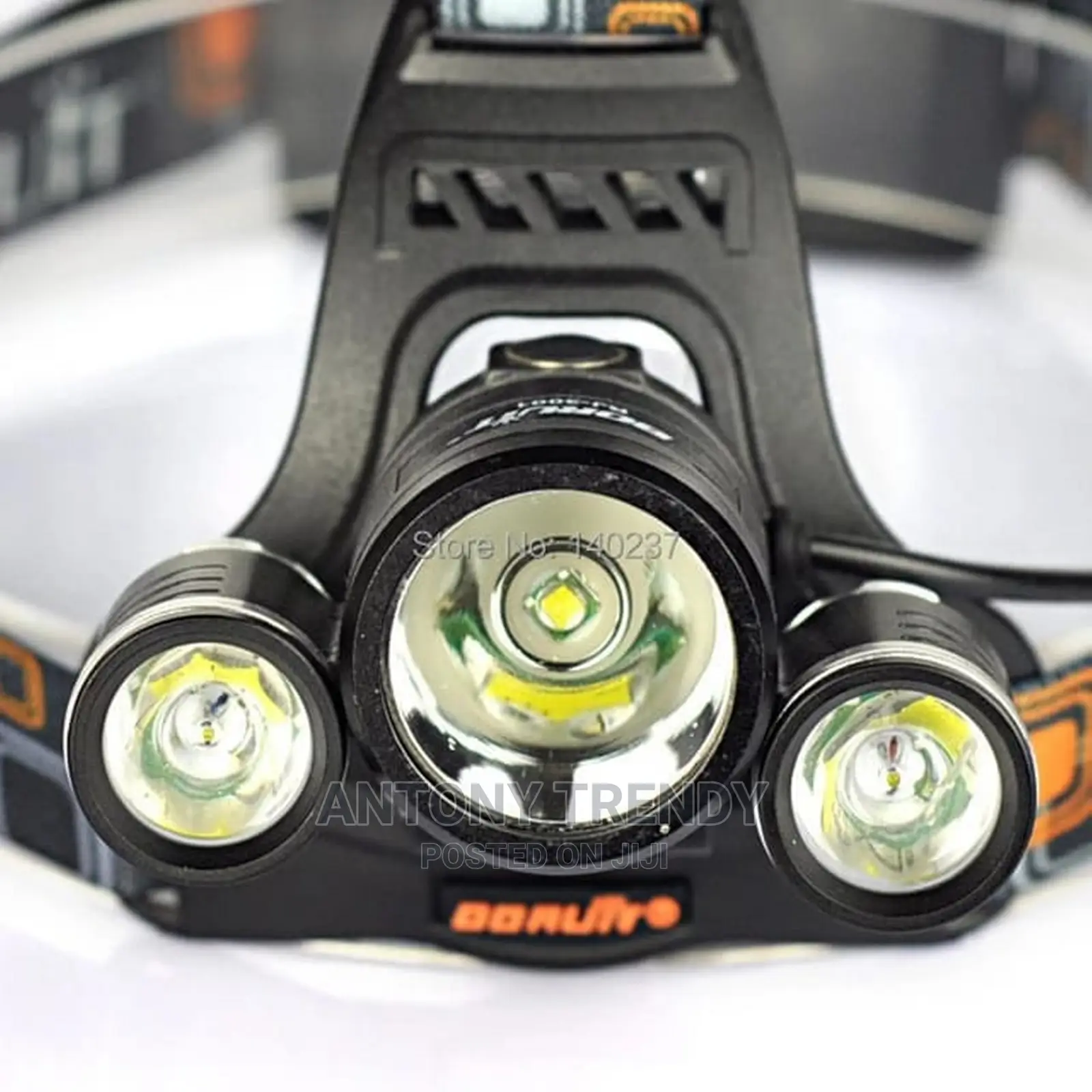 Head Torch Rechargeable, Headlight With 3 Lights 4 Modes