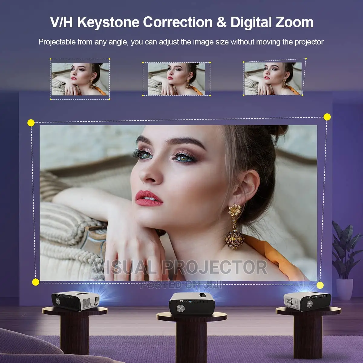 CAIWEI A12+Q Autofocus Movie Projector