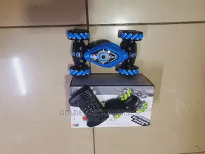 Blue RC Stunt Car With Hand Gesture Control and Controller