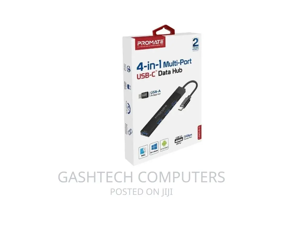 USB-C Hub With 4 USB Port Promate