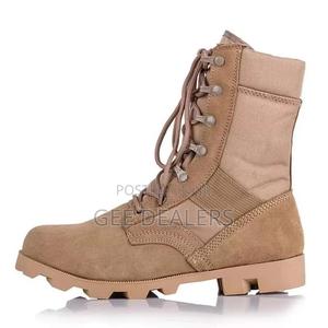 Brown Tactical Military Boots - thumbnail 2