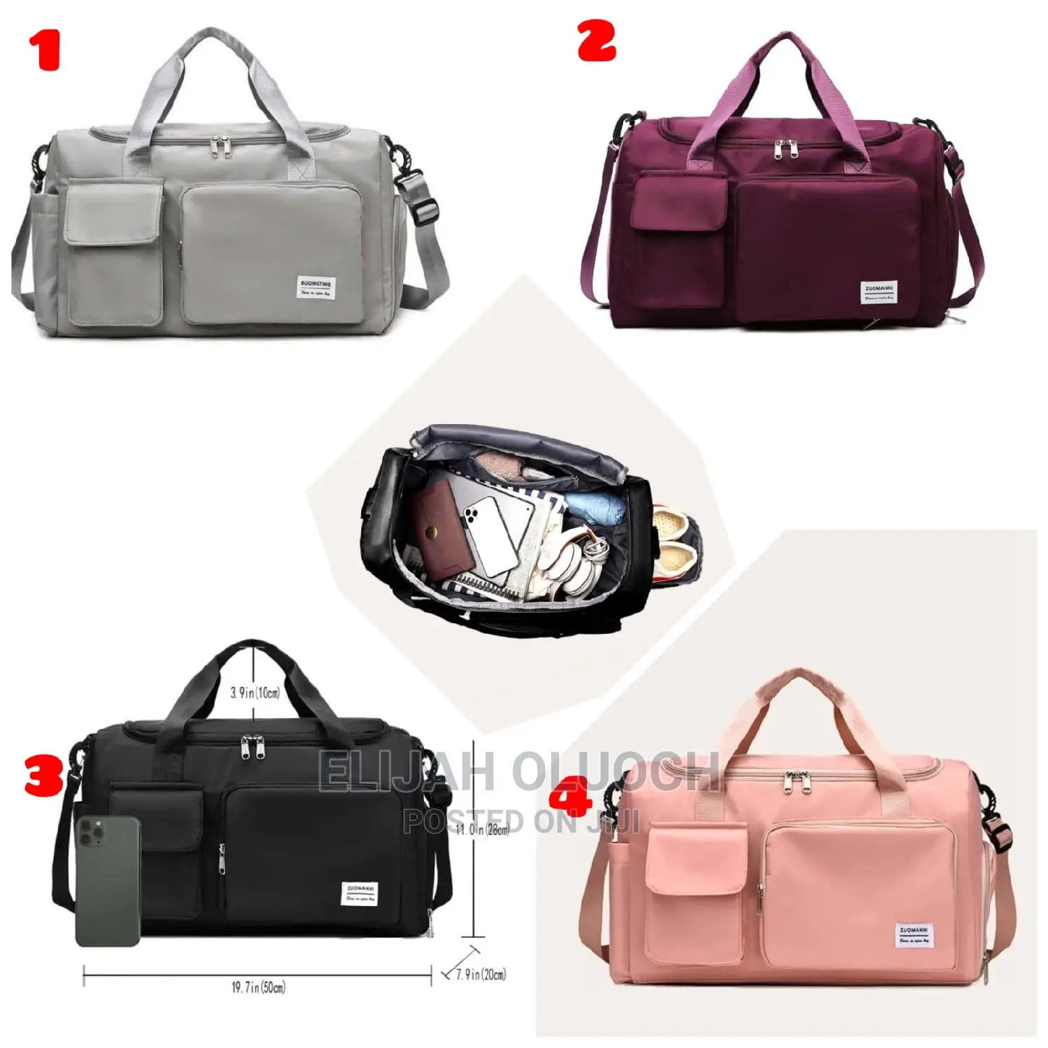 Pocket Front Gym Duffel Bag