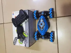 Blue RC Stunt Car With Hand Gesture Control and Controller