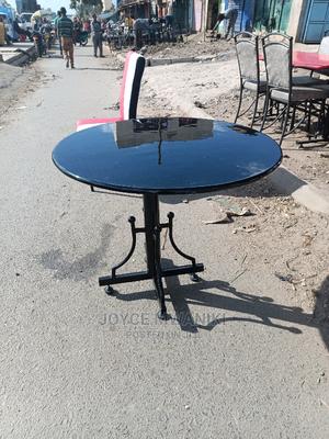 Black Round Restaurant Table 3ft Diameter - thumbnail 2