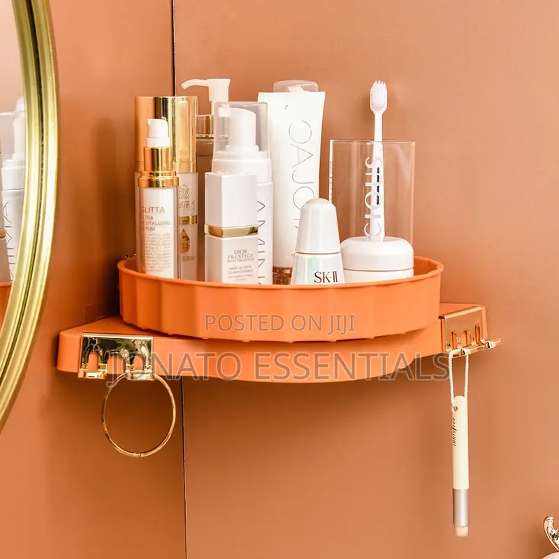 360° Rotating Corner Shelf, Bathroom Shelves
