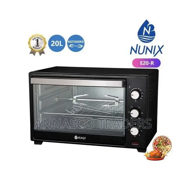 Nunix 20L Electric Rotisserie Oven - Black