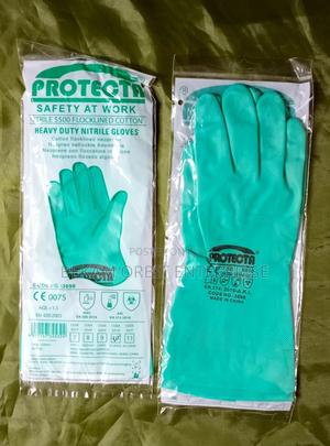 Nitrile Heavy Duty Cotton Gloves - main view