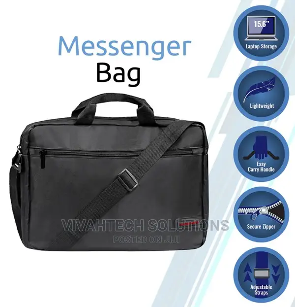 Promate Lightweight Messenger Bag 15.6” Front Storage Zipper