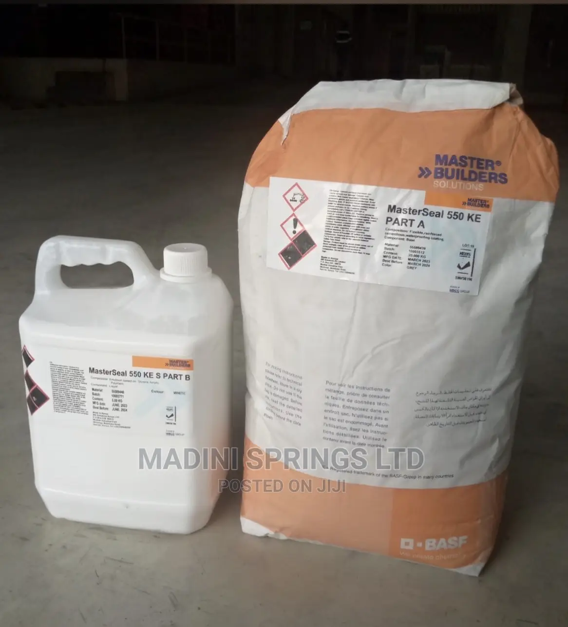 Masterseal 550(Component a and B Waterproof Slurry,25kgs)