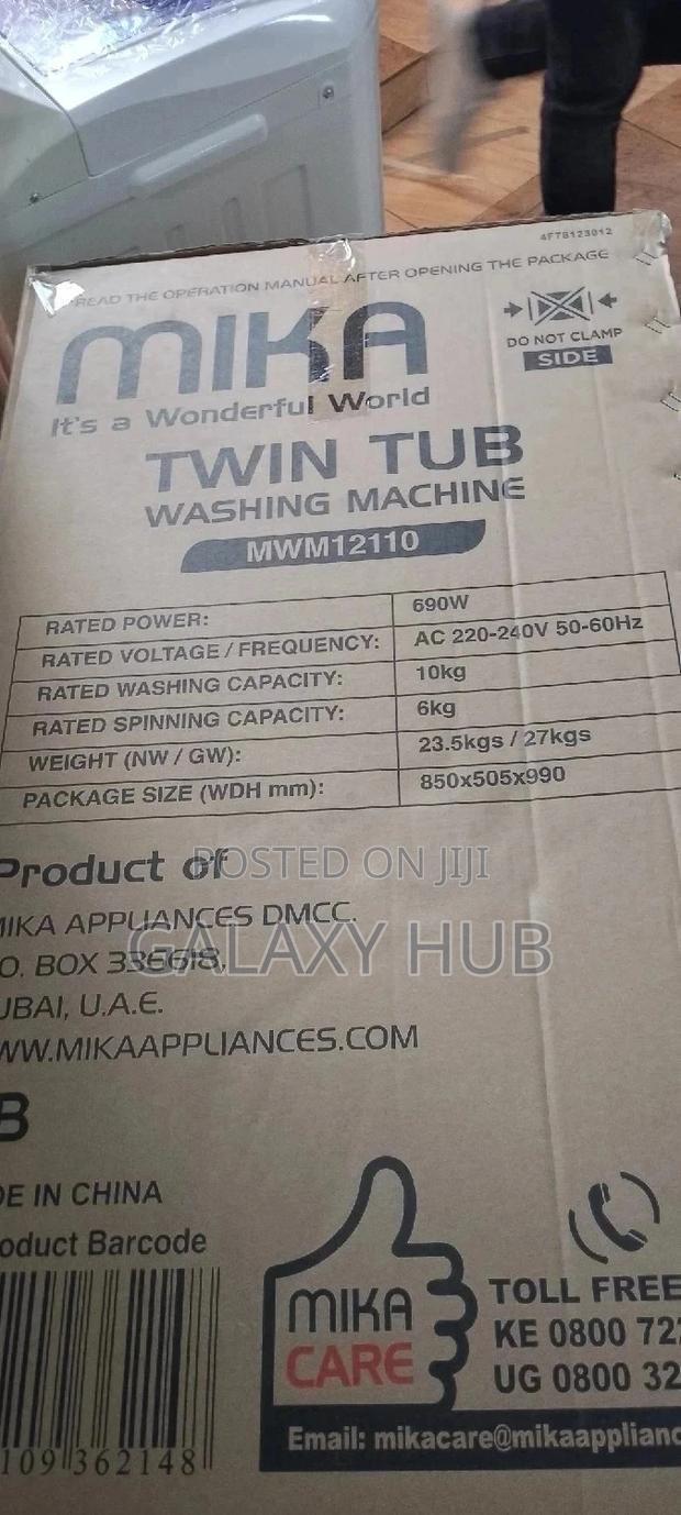 Mika 10kg Twin Tub Semi Automatic Top Load Washing Machine - thumbnail 3