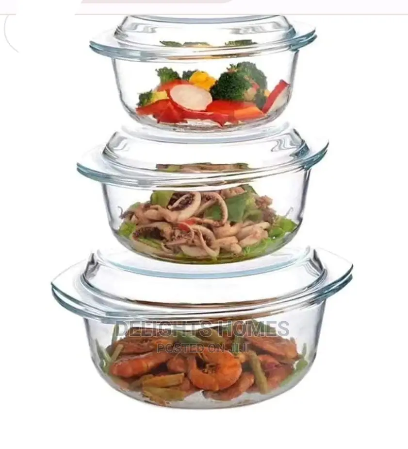 Heat Resistant High Borosilicate Glass 3pcs/Set