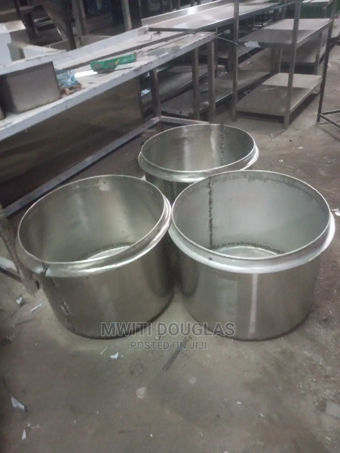 Stainless Steel 100ltrs Sufuria