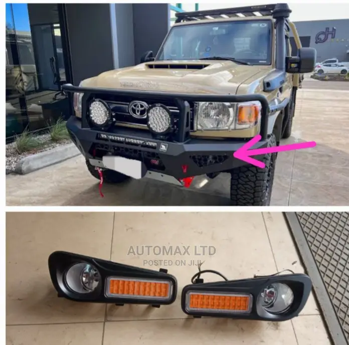 Front Bull Bar Fog Lamps With Indicator. For Toyota, Nissan