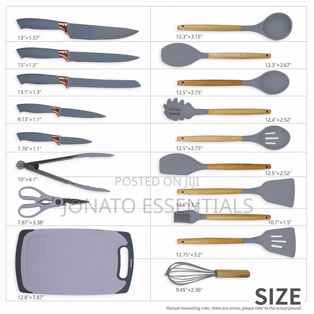 19pc Nonstick Kitchen Utensil Set