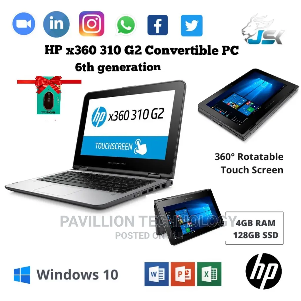 Laptop HP X360 310 G2 4GB Intel Celeron SSD 128GB