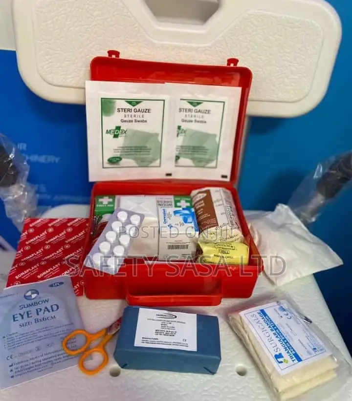 Red First Aid Kit for Office/ Car or Home Use
