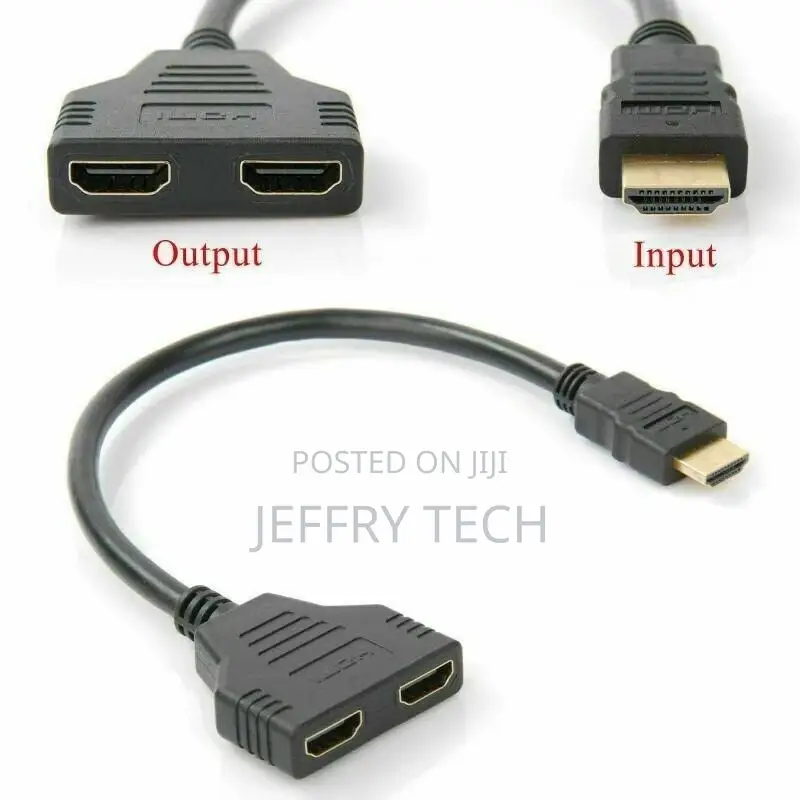 HDMI Cable Splitter Adapter 2.0 Converter 1 in 2 Out 1 Male