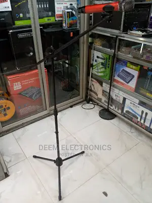 Microphone Stand With a Wireless Single Microphone