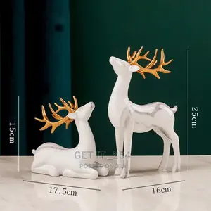 2 Packs of Luxury Deer Ornaments* Nordic Crafts Deco