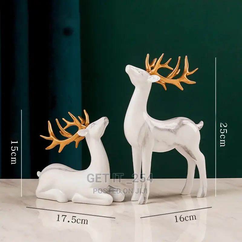 2 Packs of Luxury Deer Ornaments* Nordic Crafts Deco