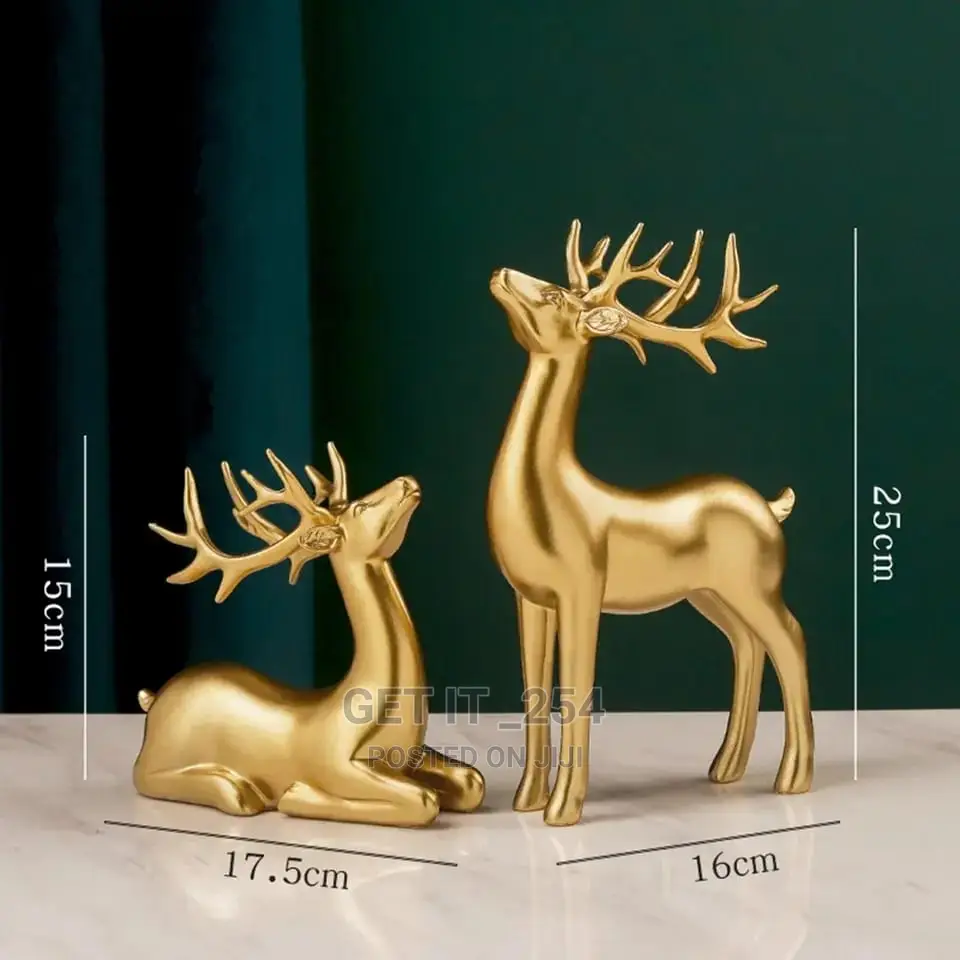 2 Packs of Luxury Deer Ornaments* Nordic Crafts Deco
