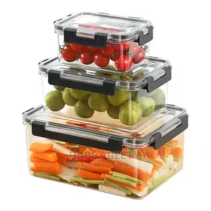 *Clear Acrylic Food Storage Containers(3pcs a Set)