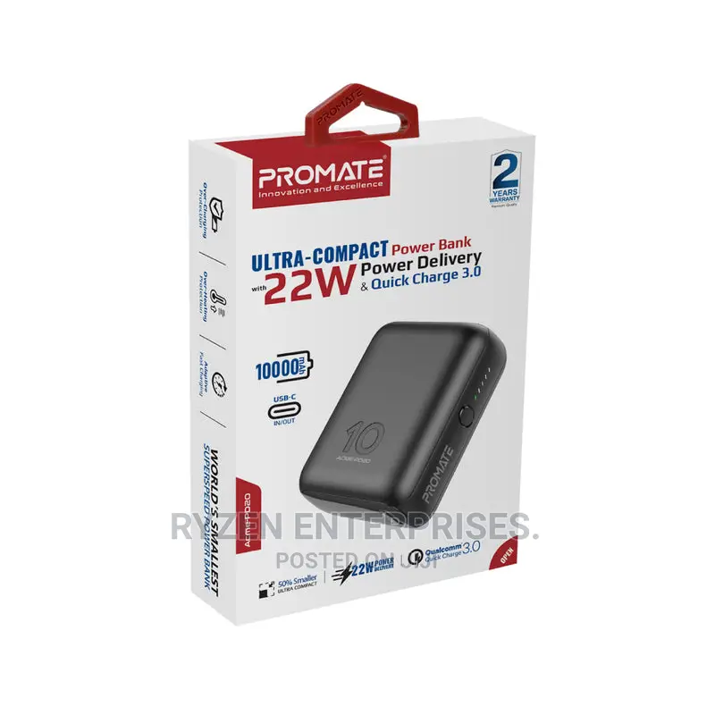 Promate 10000mah Magneoc Wireless Charging Powerbank.