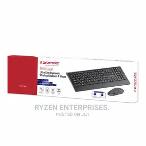 Promate Wired Ultra-Slim Ergonomic Keyboard, English