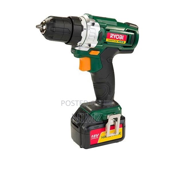Ryobi 18v Cordless Drill Li-Ion Charger + Battery - main view