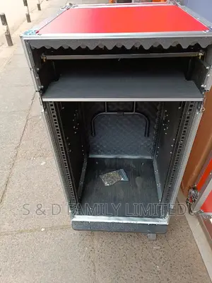 Red 16U Music Amplifier Rack