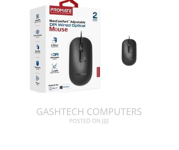Promate Sleek 4 Button Wired Optical Mouse - main view