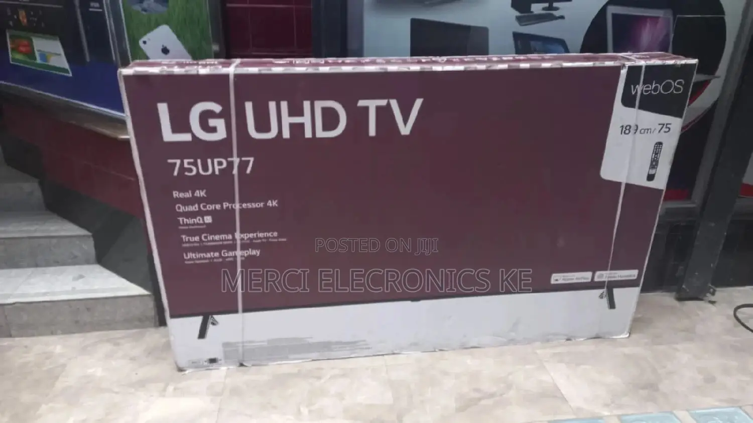 LG 75 Inch UP77 Series4k UHD HDR Smart TV - Frameless