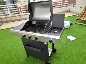 Barbecue, Gas 3 Burner Barbecue With Side Burner