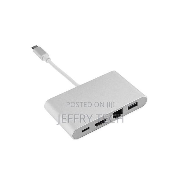 Type C to HDMI USB 3.1 Usb-C Rj45 Lan Network Hub Adapter E
