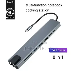 Jourmind 8 in 1 USB C Adapter,Type C HUB Ethernet HDMI Adapt
