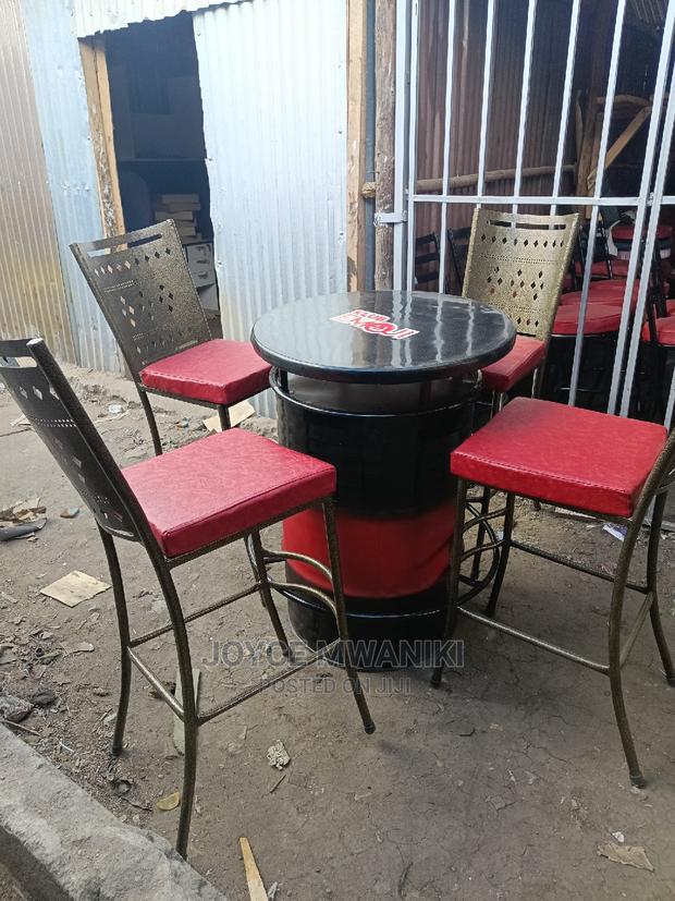Restaurant Set With High Chairs and Drum Table - thumbnail 2