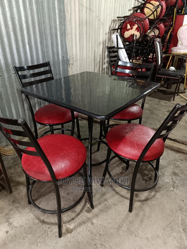 Restaurant Set for Flat Chairs Red and Black. - thumbnail 2