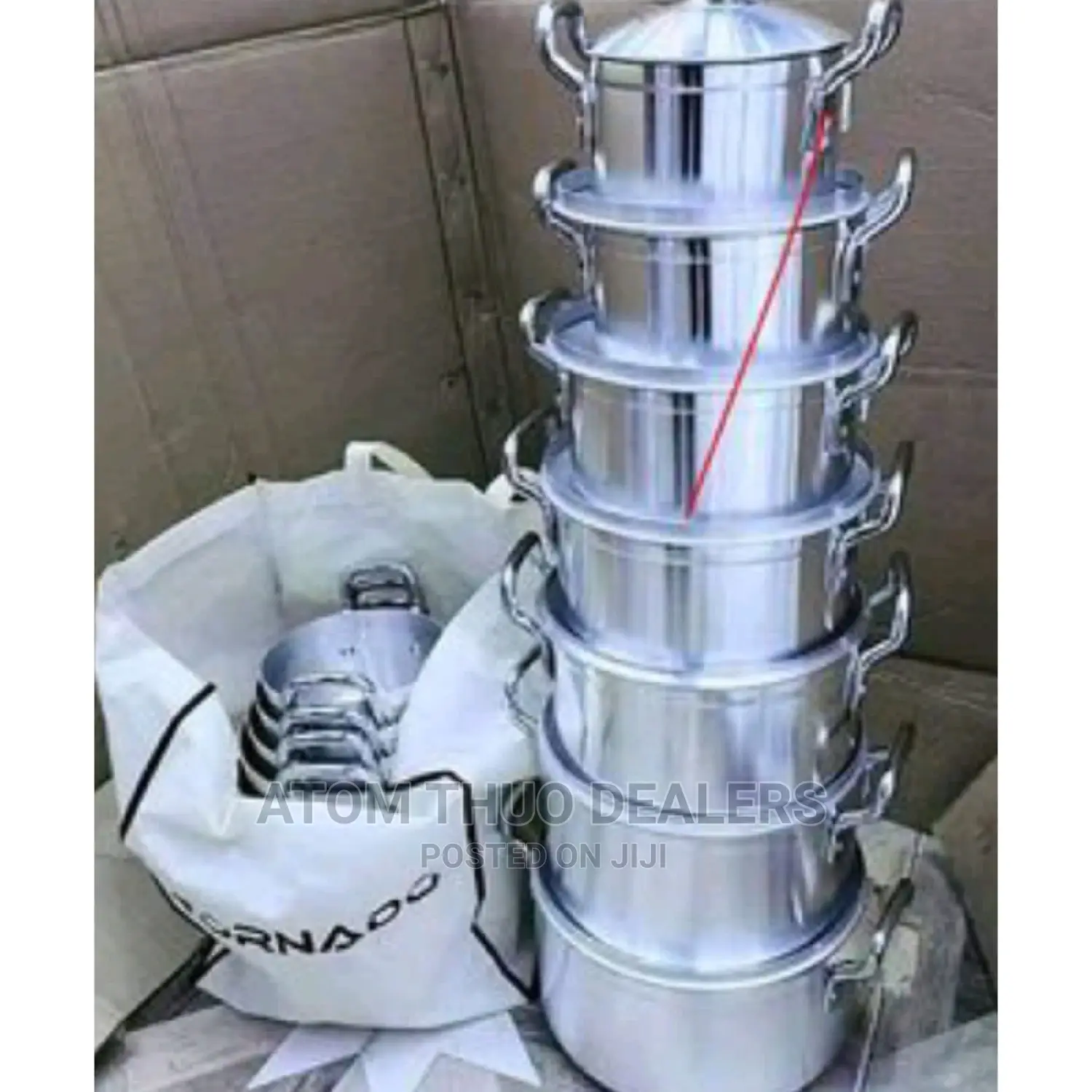 14 Pieces Tornado Stainless Steel Sufuria**""' 
