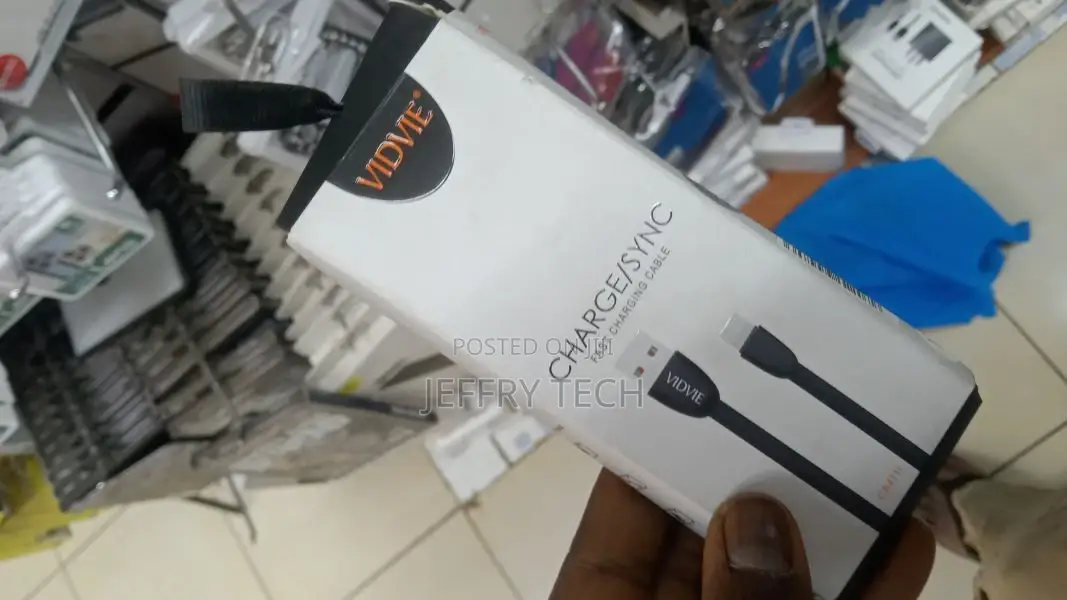 Vidvie Cb411i Fast Charge USB Cable for iPhone Mobiles - Bla