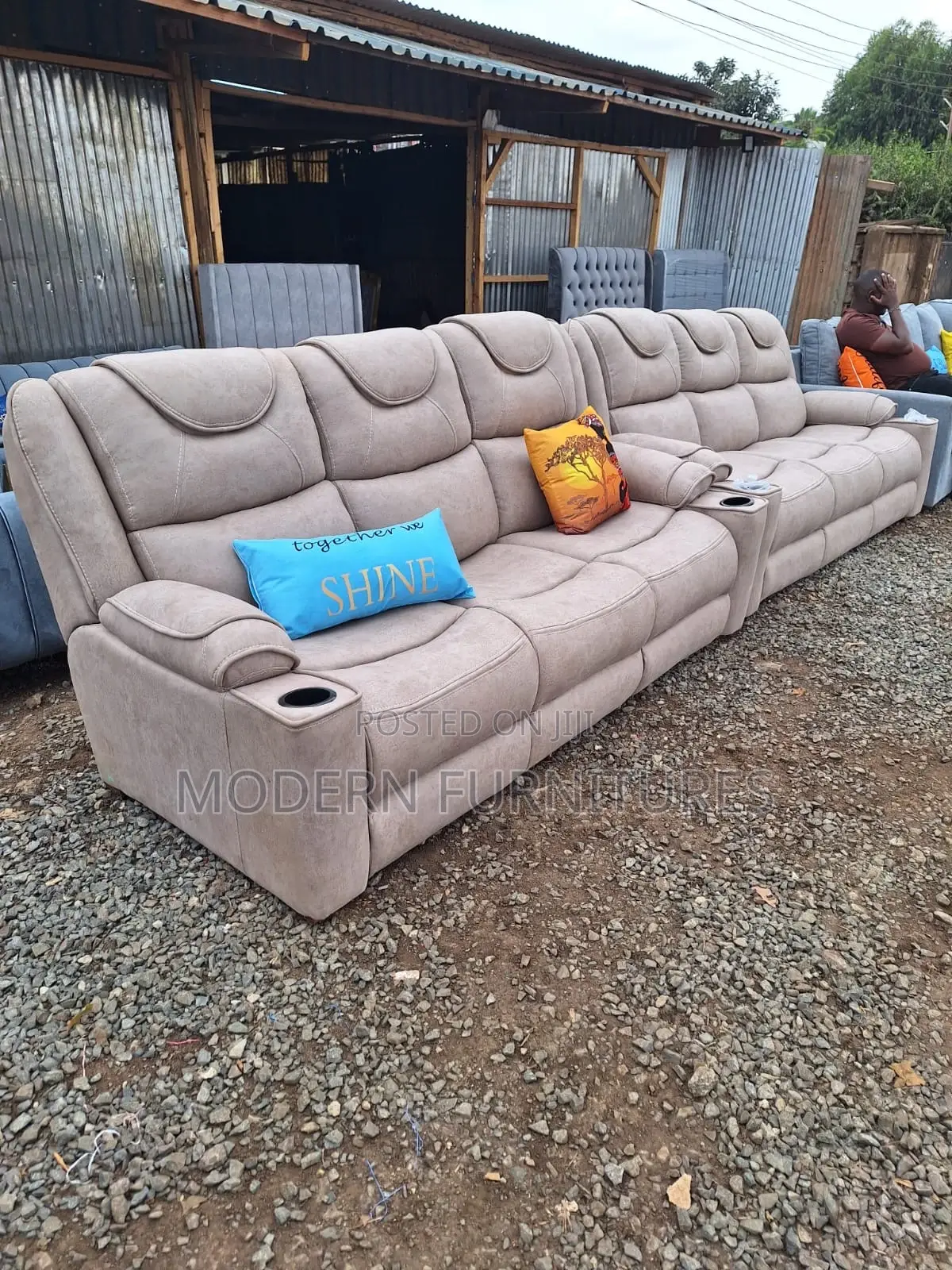 6 Seater Sub-Recliner Sofa