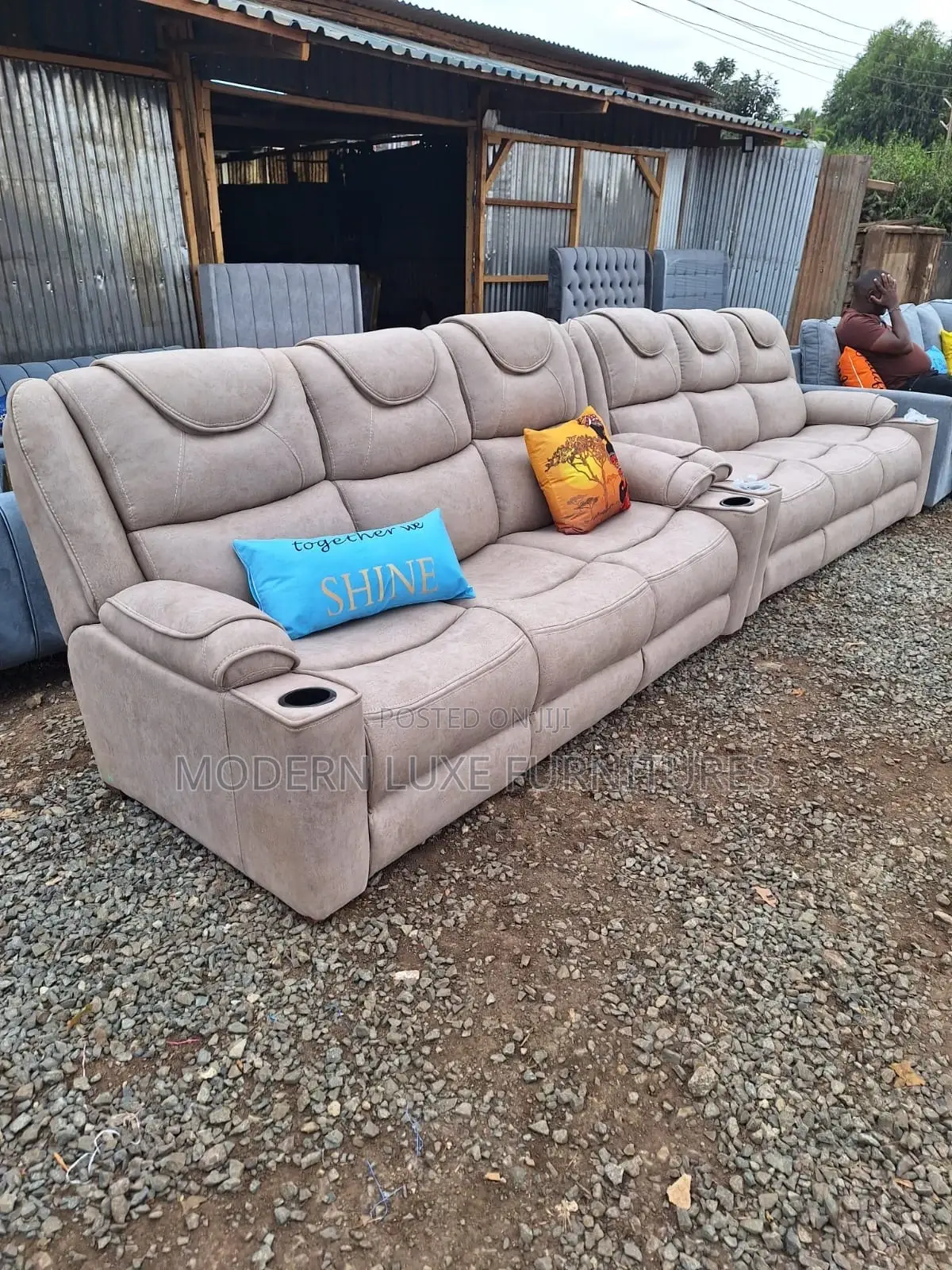 6 Seater Sub-Recliner Sofa
