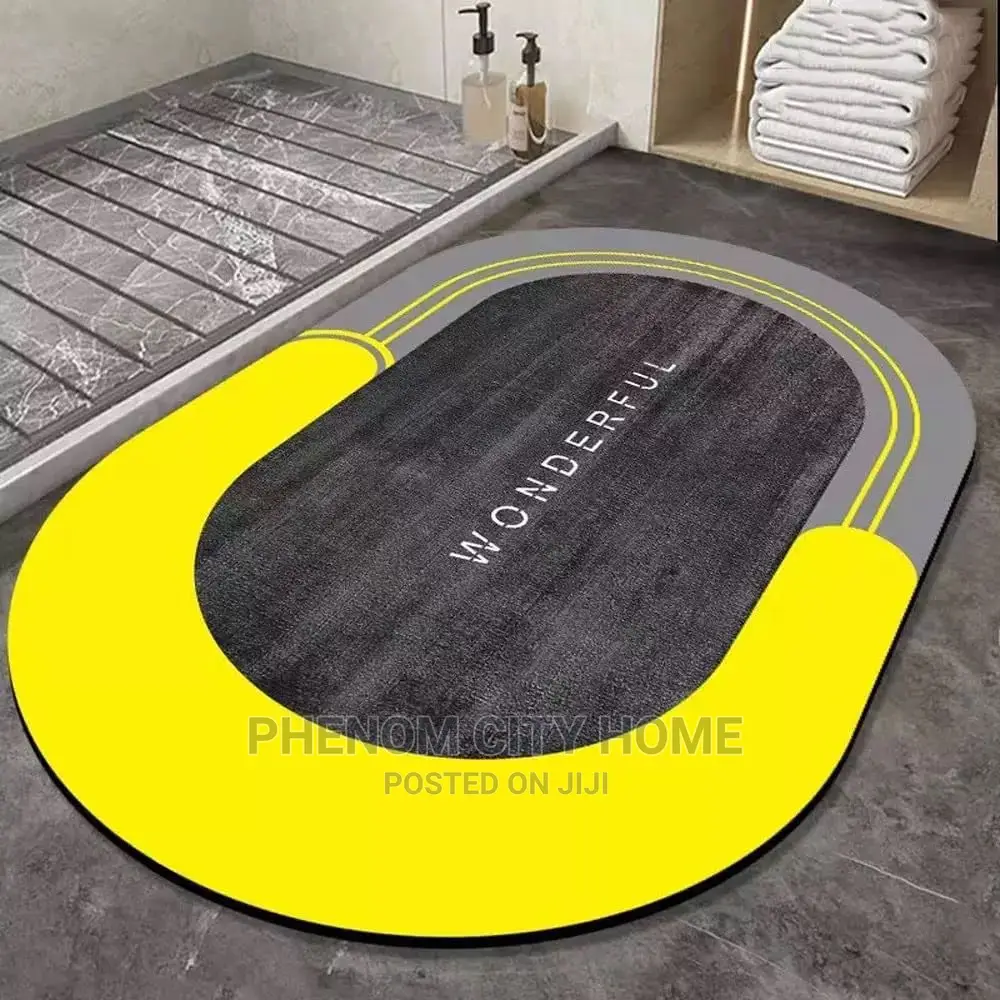 Oval BATHROOM Mats - Rubber Bottom