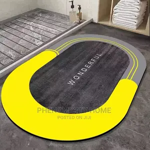 Oval BATHROOM Mats - Rubber Bottom